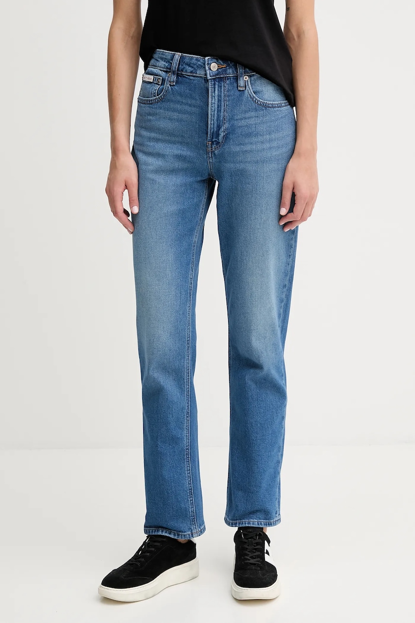 Džíny Calvin Klein Jeans dámské, high waist, LV047B913G