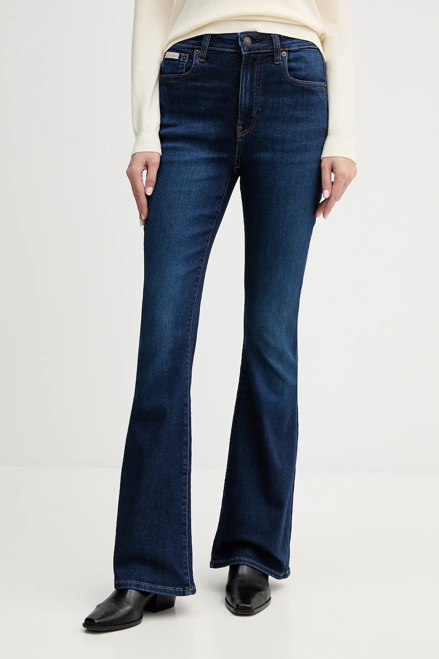 Džíny Calvin Klein Jeans dámské, high waist, LV047D755G