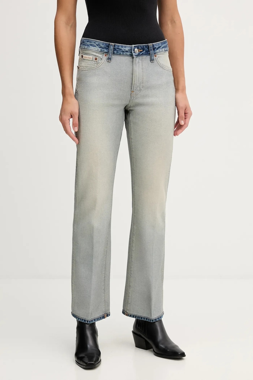Džíny Calvin Klein Jeans dámské, medium waist, LV147D735G