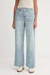 Džíny Calvin Klein Jeans dámské, modrá barva, LV047C785G