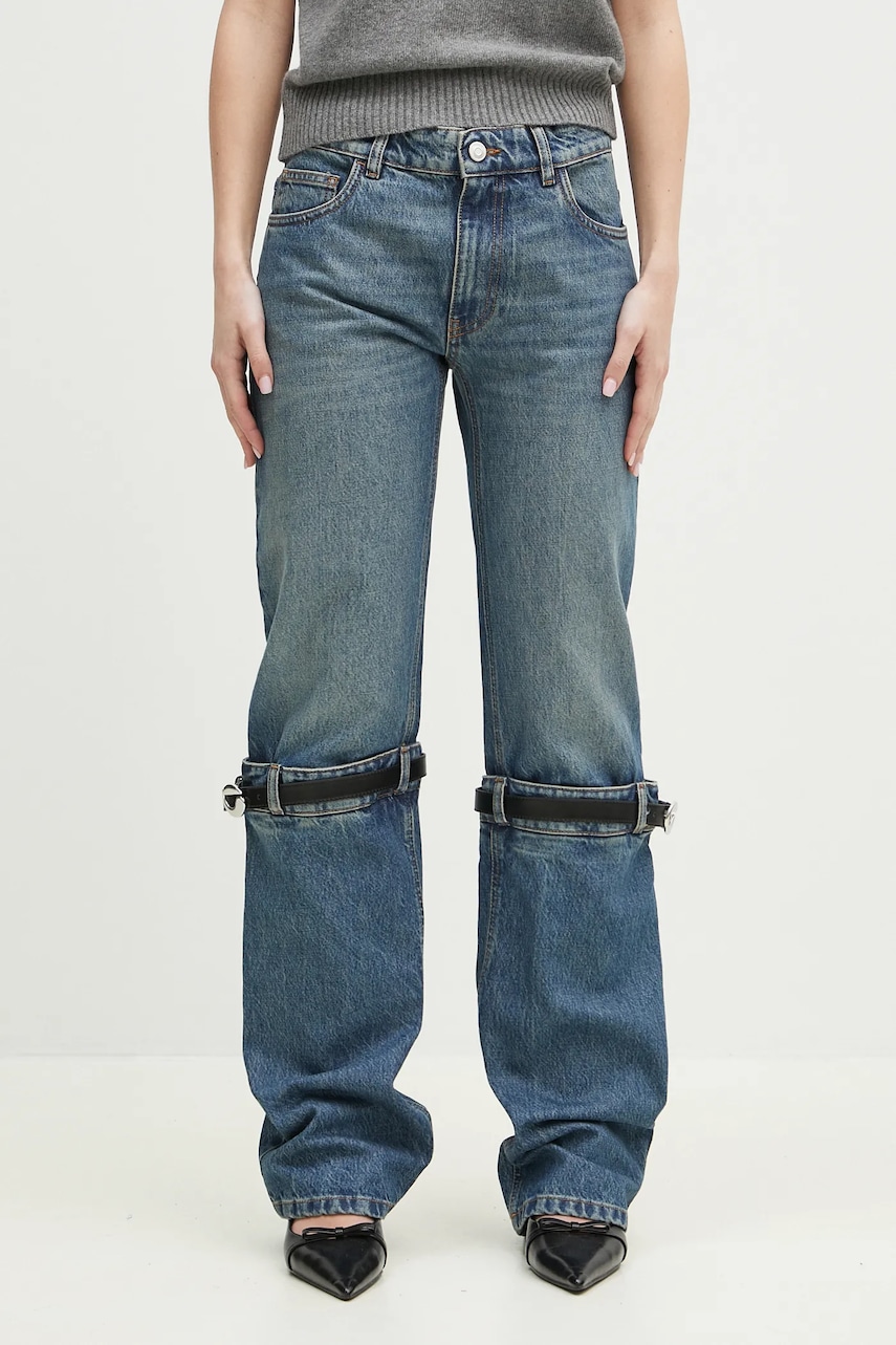 Džíny Coperni Hybrid Denim dámské, medium waist, COPP32F2014