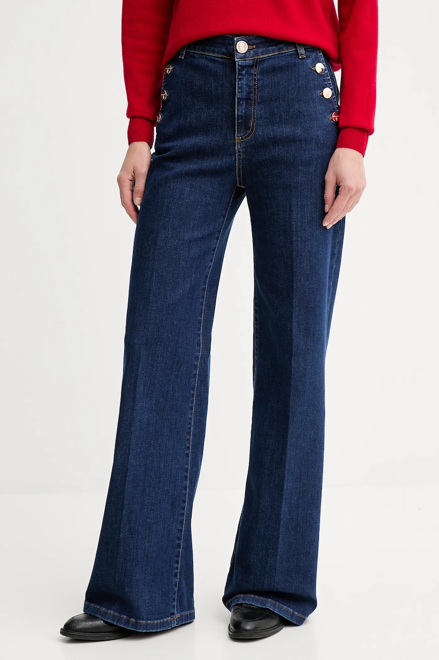 Džíny Fracomina dámské, tmavomodrá barva, FR25WV2025D45002