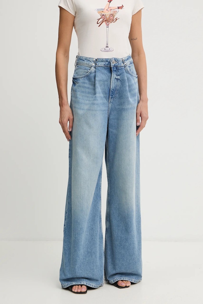 Džíny Guess dámské, modrá barva, W5BA3T D0742