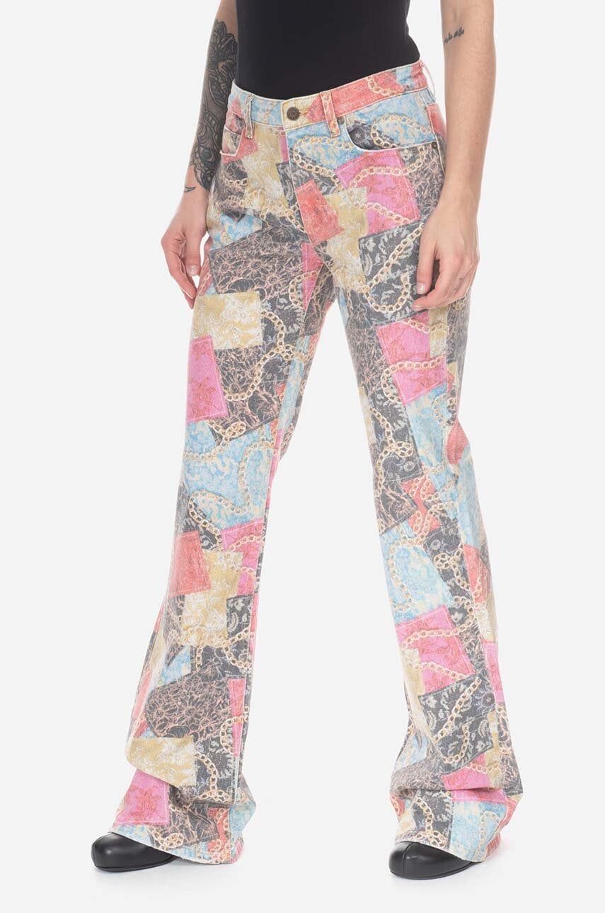 Džíny Guess Printed Flare Denim W3GU18D4SK2 F9TD