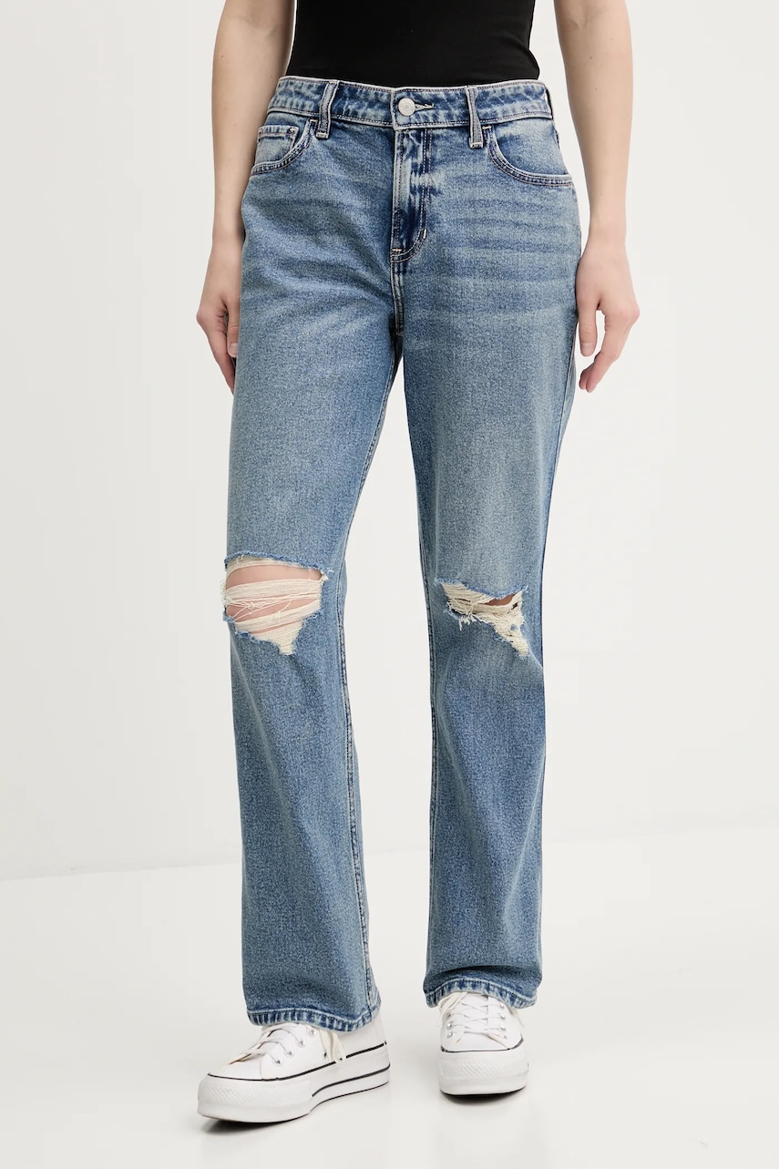 Džíny Hollister Co. dámské, high waist, KI355-5370