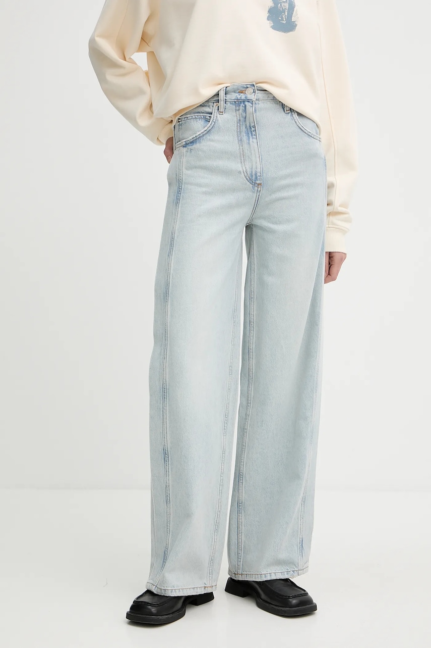 Džíny IRO dámské, modrá barva, WM23SIRIUS