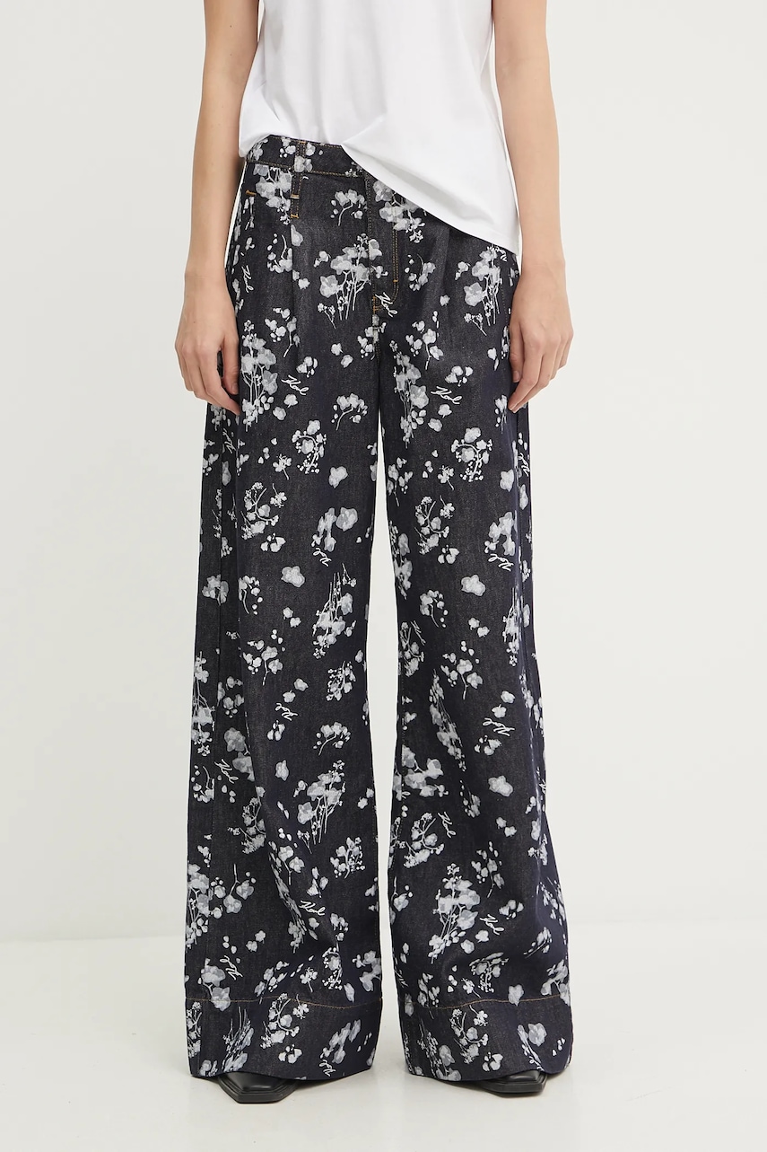 Džíny Karl Lagerfeld dámské, tmavomodrá barva, A3W10012