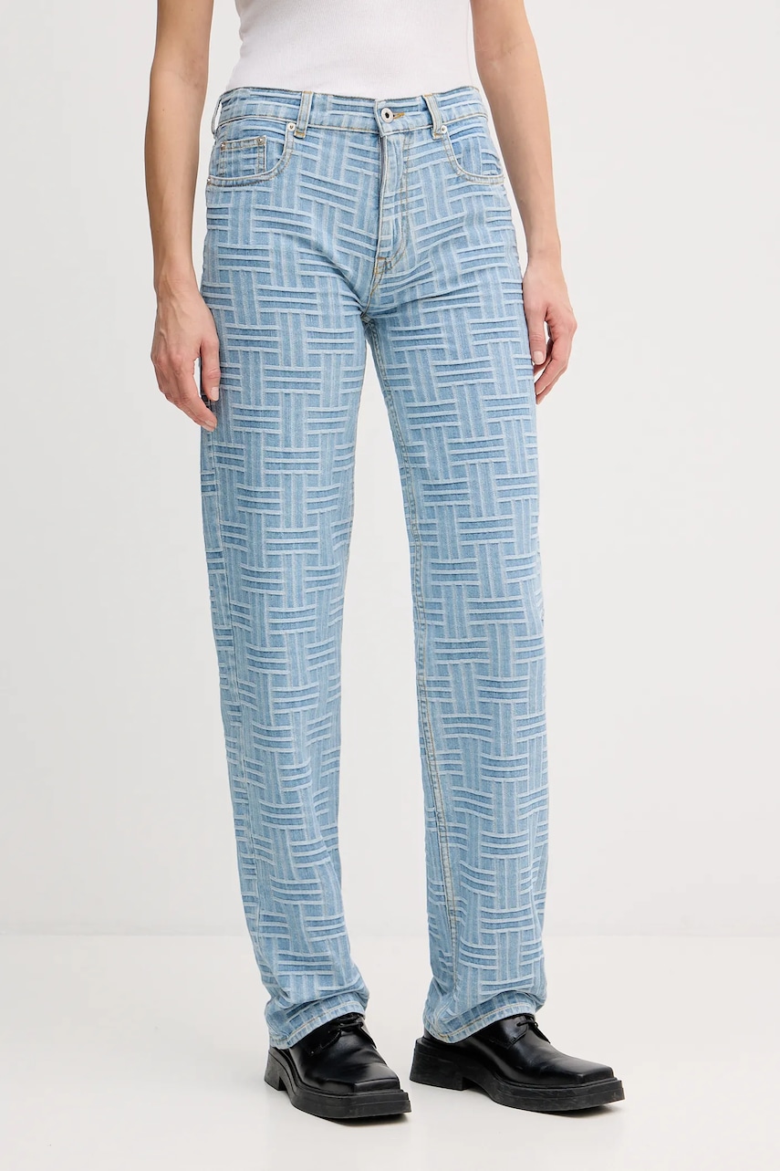 Džíny Kenzo dámské, high waist, FF52DP2166J4.DB