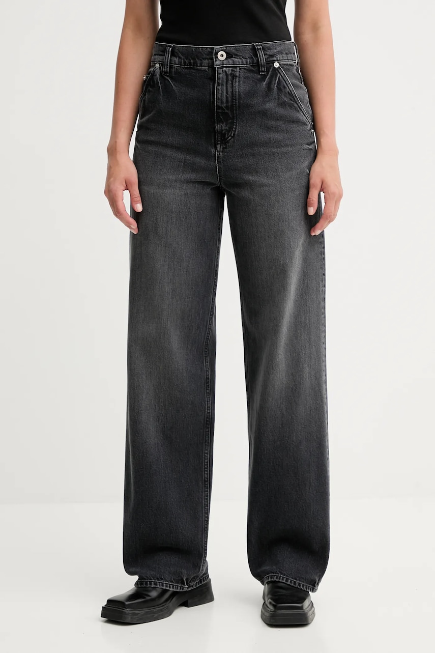 Džíny Kenzo Kenzo x Futura dámské, high waist, FF62DP2356C8