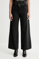 Džíny Levi's 94 BAGGY WIDE LEG dámské, černá barva, A5929.0006