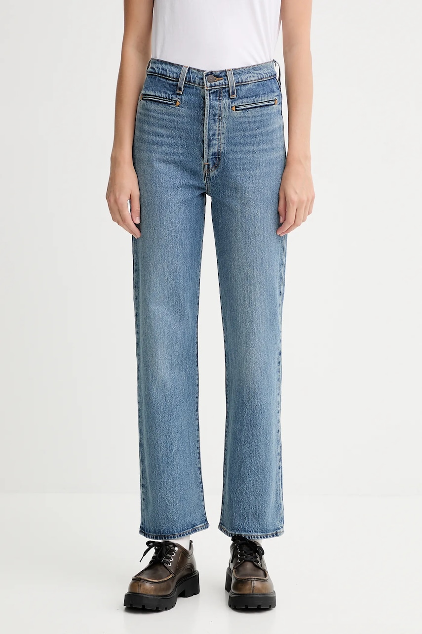 Džíny Levi's RIBCAGE FL WESTERN dámské, high waist, 001UT