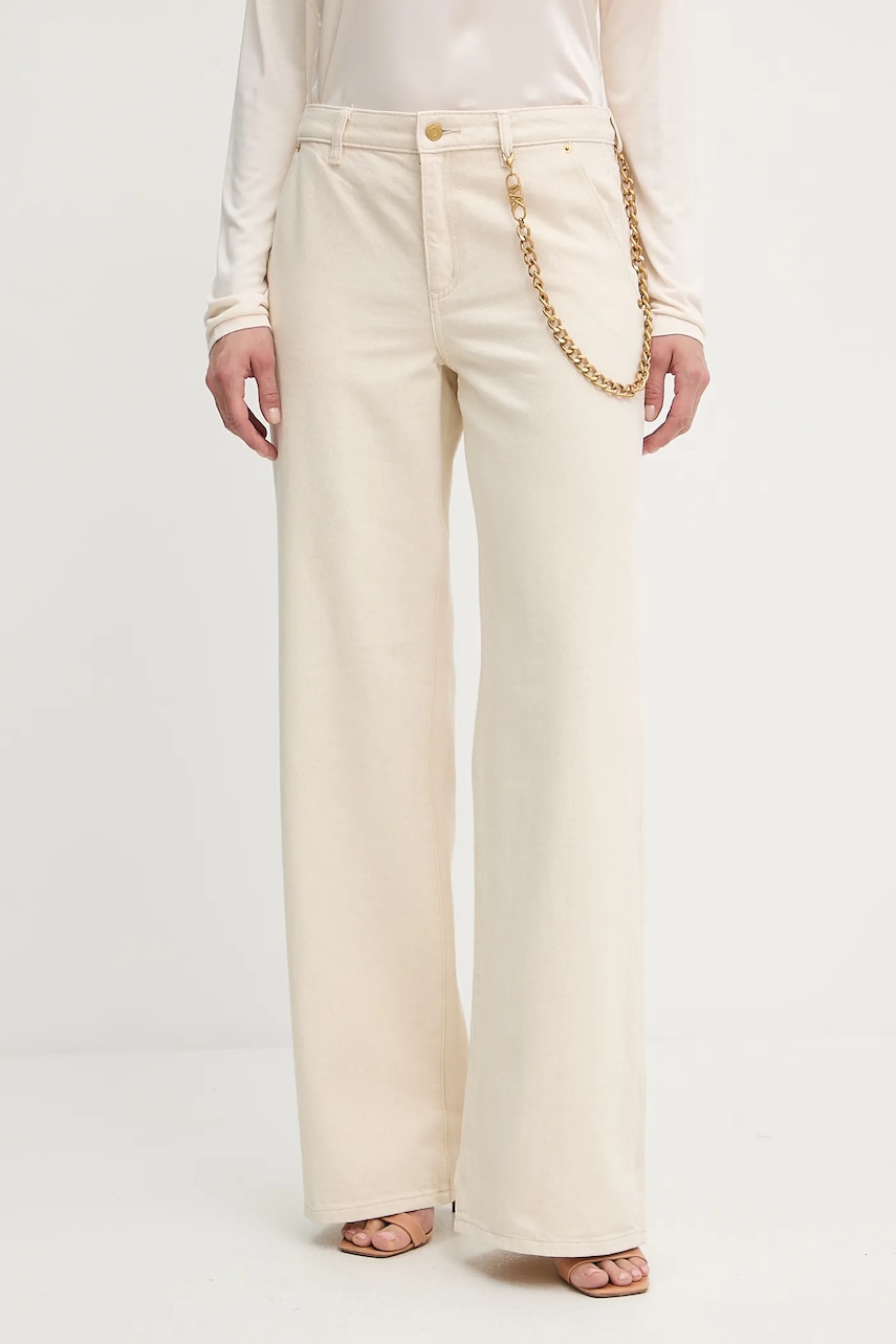 Džíny MICHAEL Michael Kors dámské, béžová barva, MT5907MHNG