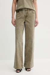 Džíny MICHAEL Michael Kors dámské, zelená barva, MS590654LN