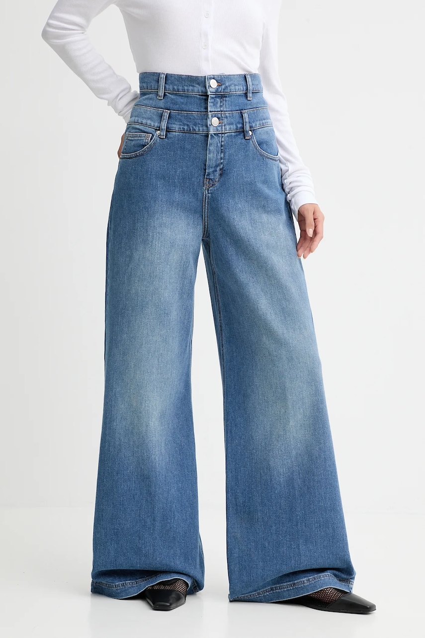 Džíny MUNTHE ROSH dámské, modrá barva, 254143025410