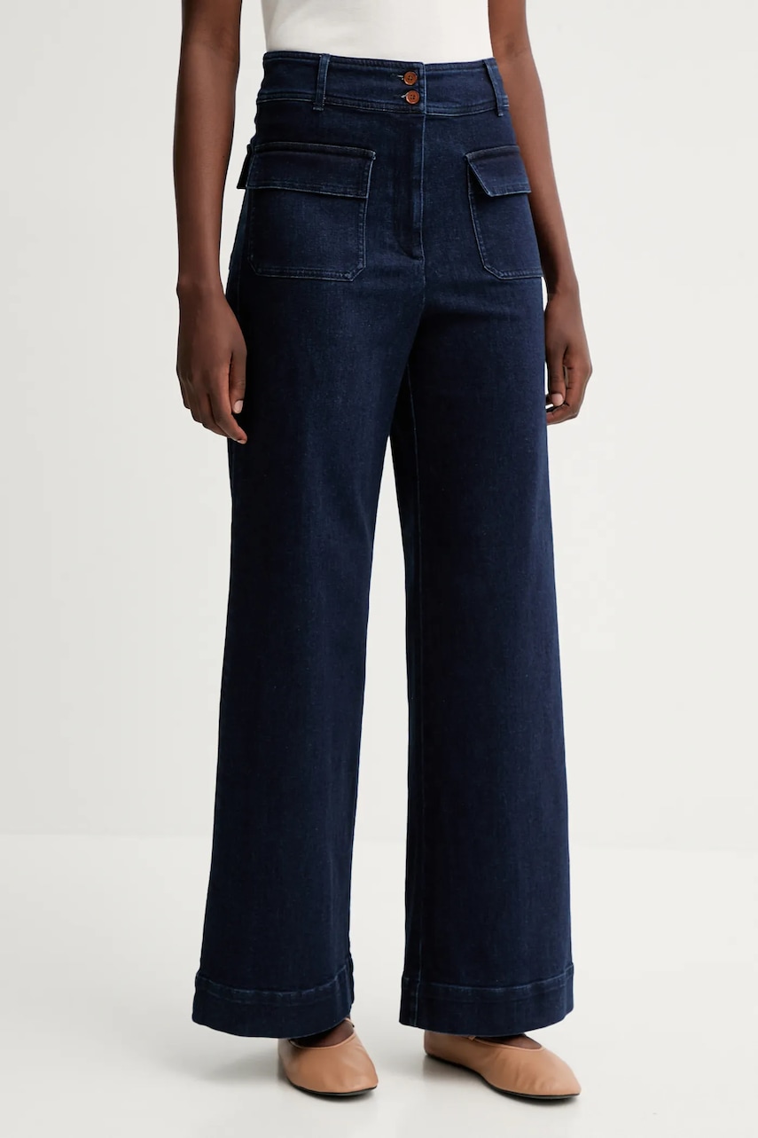 Džíny Sessun dámské, tmavomodrá barva, 22507004