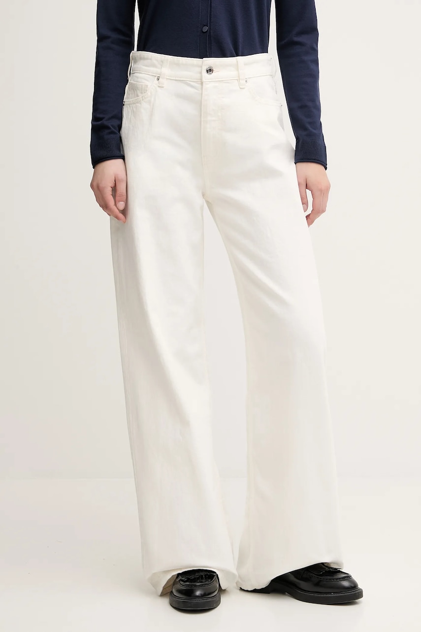 Džíny Sisley dámské, béžová barva, 4MCPLE045