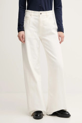 Džíny Sisley dámské, béžová barva, 4MCPLE045