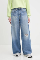 Džíny Tommy Jeans dámské, modrá barva, DW0DW21277