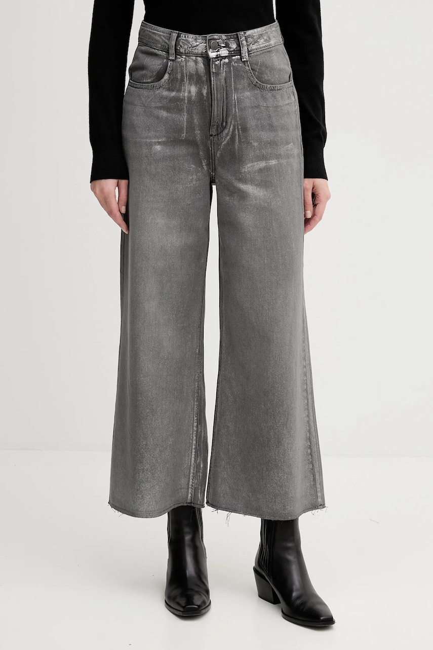 Džíny United Colors of Benetton dámské, šedá barva, 48UHDE02M