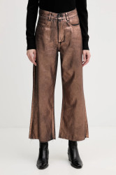 Džíny United Colors of Benetton dámské, zlatá barva, 48UHDE02M