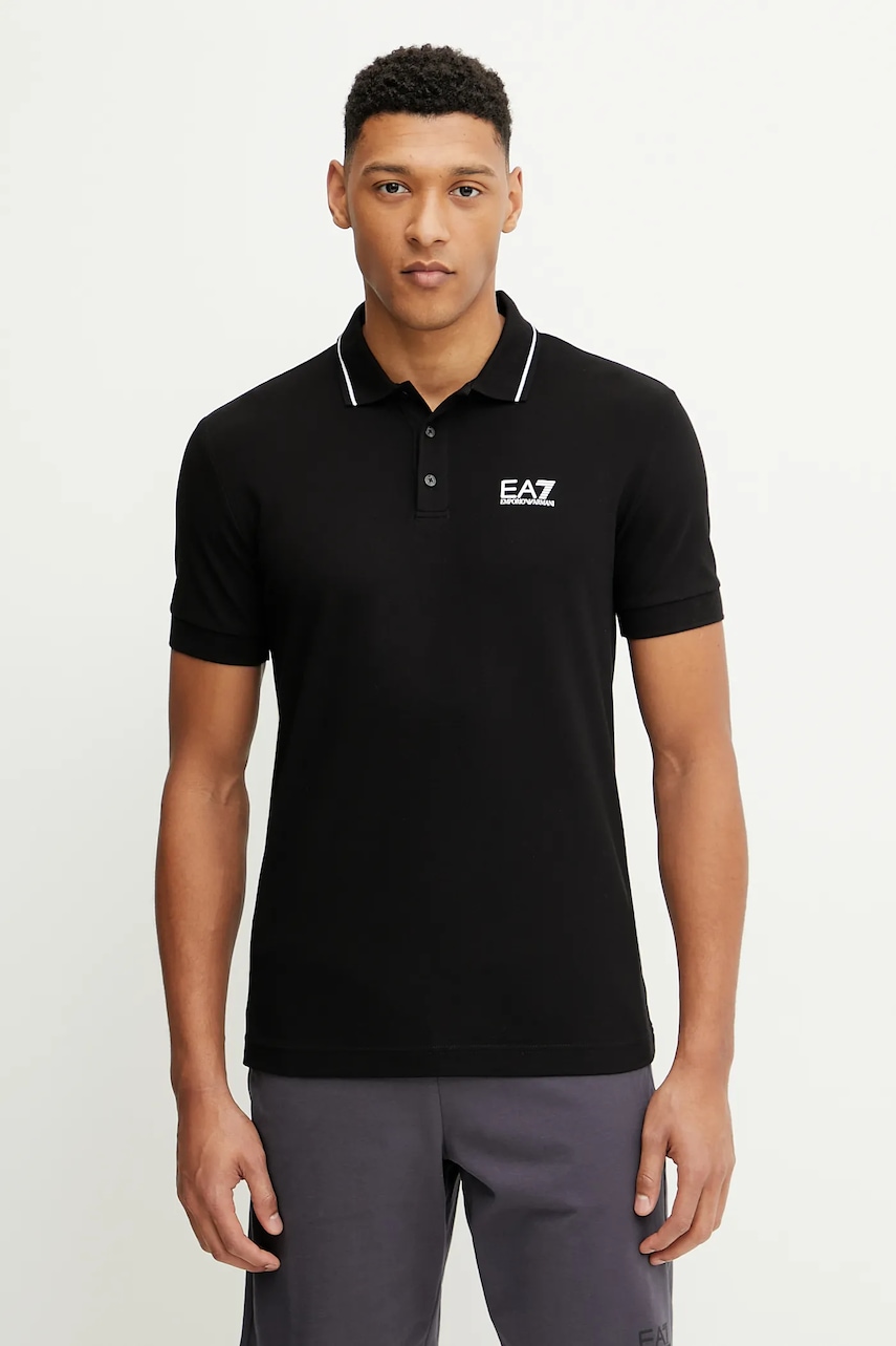 EA7 Emporio Armani  pánské polo bavlněné s elastanem