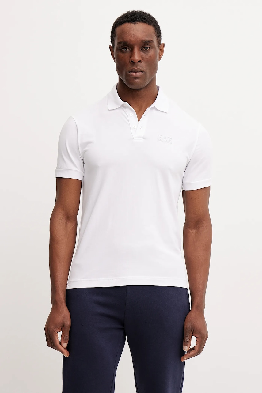 EA7 Emporio Armani  polo pánské bavlněné s elastanem