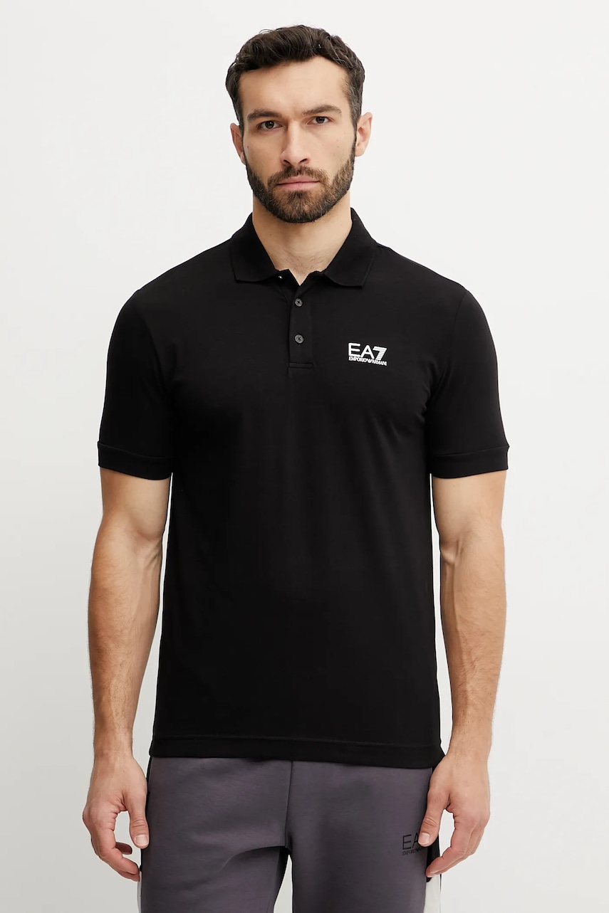 EA7 Emporio Armani  polo pánské bavlněné s elastanem