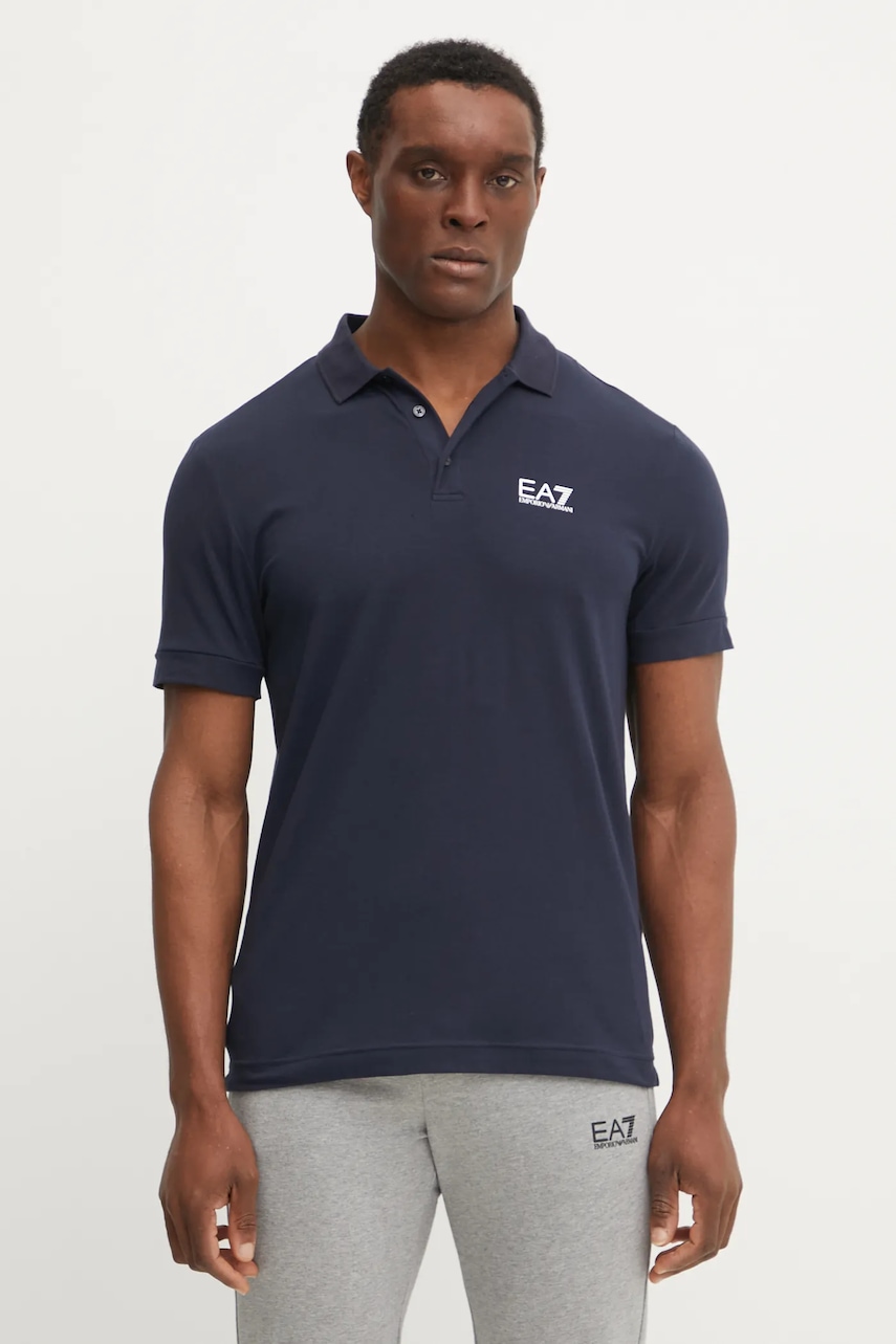 EA7 Emporio Armani  polo pánský bavlněný s elastanem