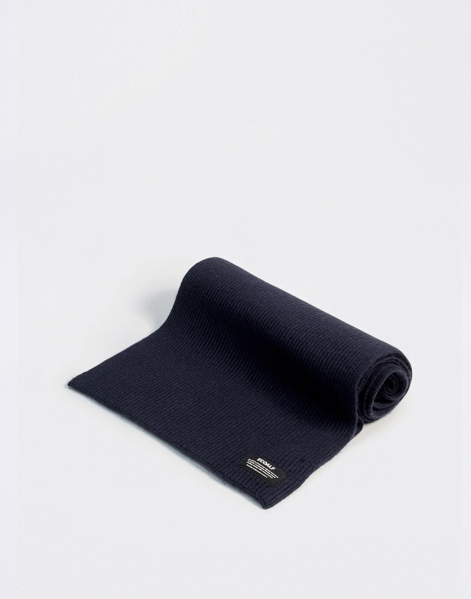 ECOALF Sierra Wool Scarf Deep Navy