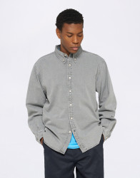 Edwin Arlo Shirt LS Black heavy bleach wash S
