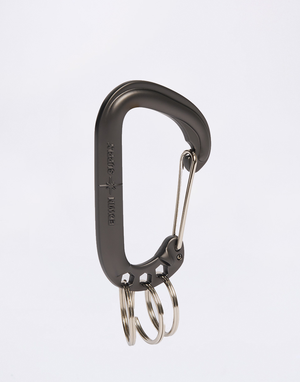 Edwin Carabiner with Key Ring Black