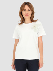 Elegantní dámská halenka s 3D květem