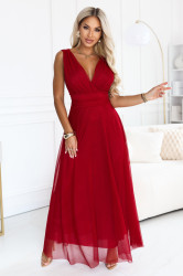 Elegantní maxi šaty s překříženým výstřihem