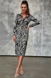 Elegantní šaty MONAM s páskem