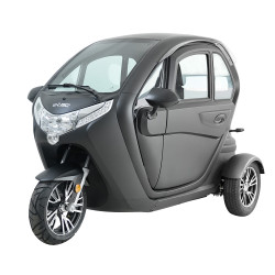 Elektrická tříkolka se střechou W-TEC Tukago • 25 km/h • až 50km dojezd • bez řidičáku černá