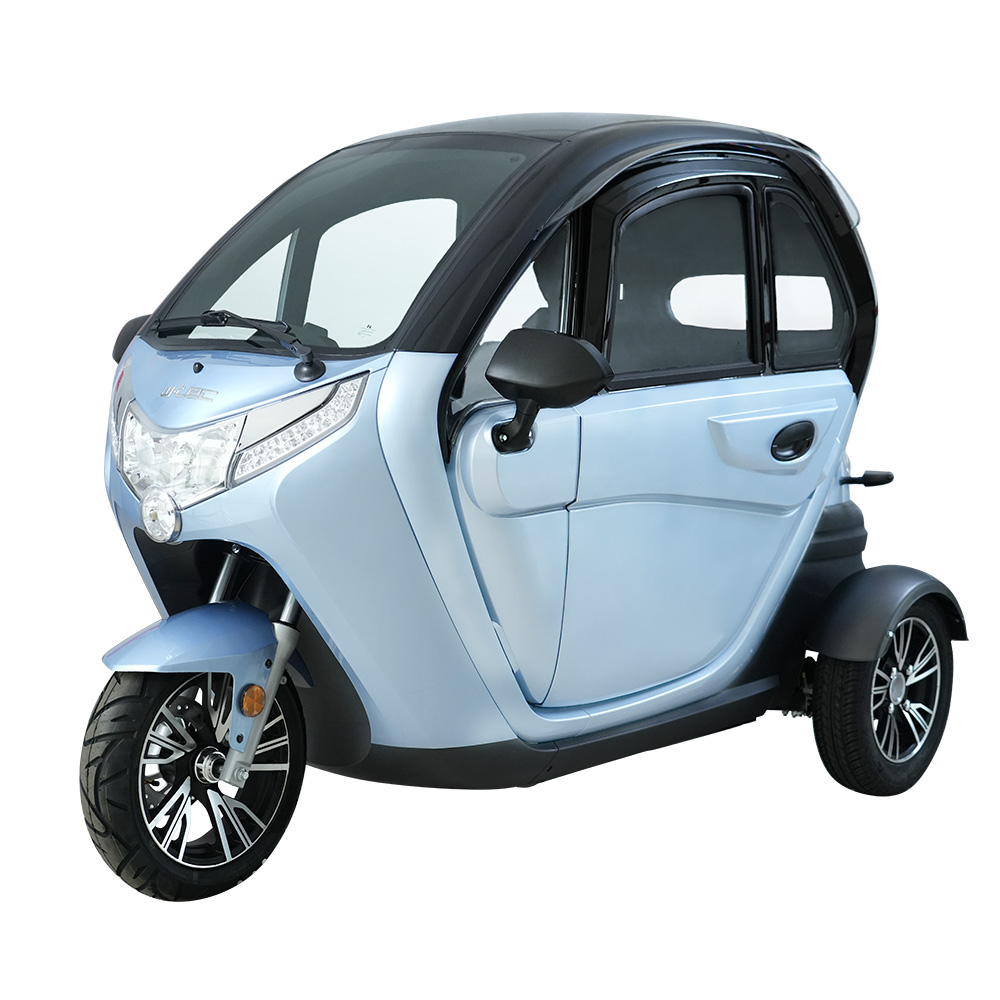 Elektrická tříkolka se střechou W-TEC Tukago • 25 km/h • až 50km dojezd • bez řidičáku modrá