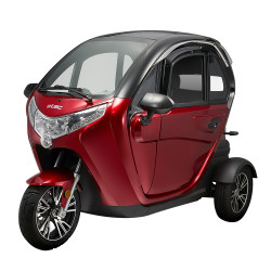 Elektrická tříkolka se střechou W-TEC Tukago • 45km/h • až 50km dojezd • s řidičákem červená