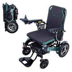 Elektrický invalidní vozík inSPORTline Hawkie Basic II • 500W • 27,75kg • do 130kg • až 24km dojezd zelená