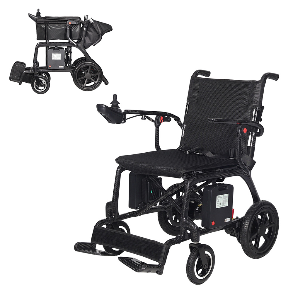 Elektrický karbonový invalidní vozík inSPORTline Feally