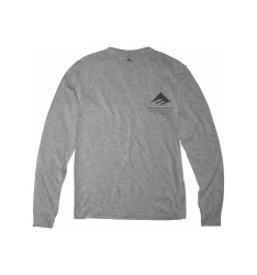 Emerica pánské tričko Logo Lockup L/S Grey/Heather | Šedá | Velikost M