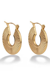 Emily Westwood Pozlacené kruhové náušnice z oceli Opaline EWE250197G