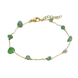 Emily Westwood Slušivý pozlacený náramek s achátem EWB23022G