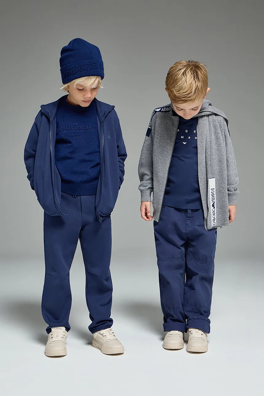 Emporio Armani  Dětský kardigan s příměsí vlny