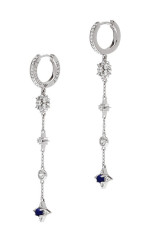 Emporio Armani Dlouhé stříbrné náušnice s kubickými zirkony EG3602040