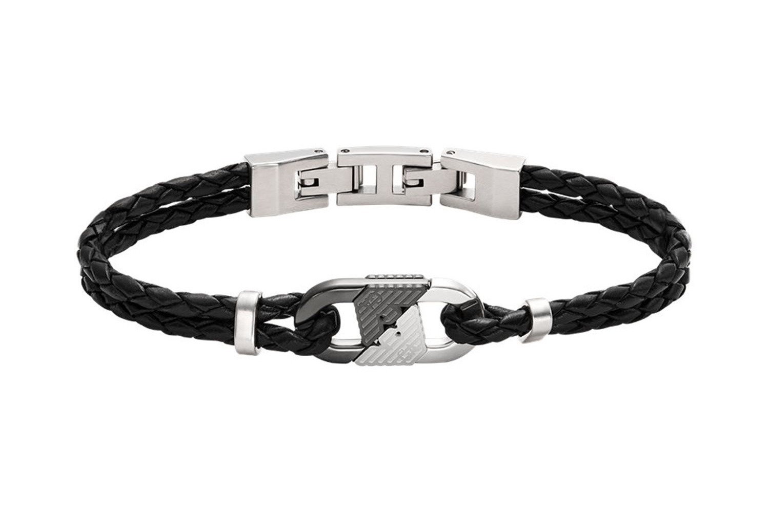 Emporio Armani Fashion kožený náramek pro muže Eagle Logo EGS3171040