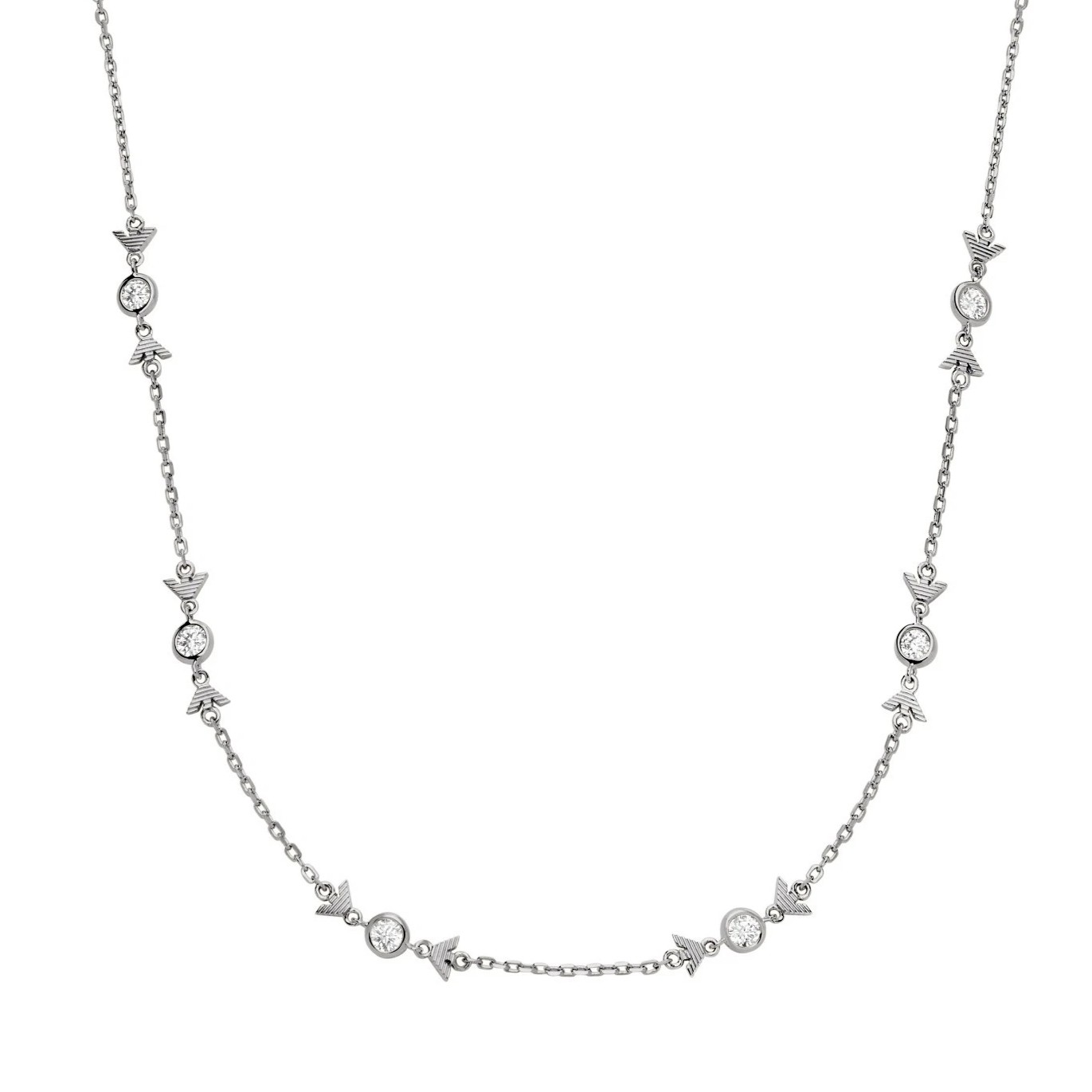 Emporio Armani Fashion stříbrný náhrdelník se zirkony EG3615040