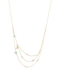 Emporio Armani Jemný pozlacený náhrdelník s aventurinem EGS3225710