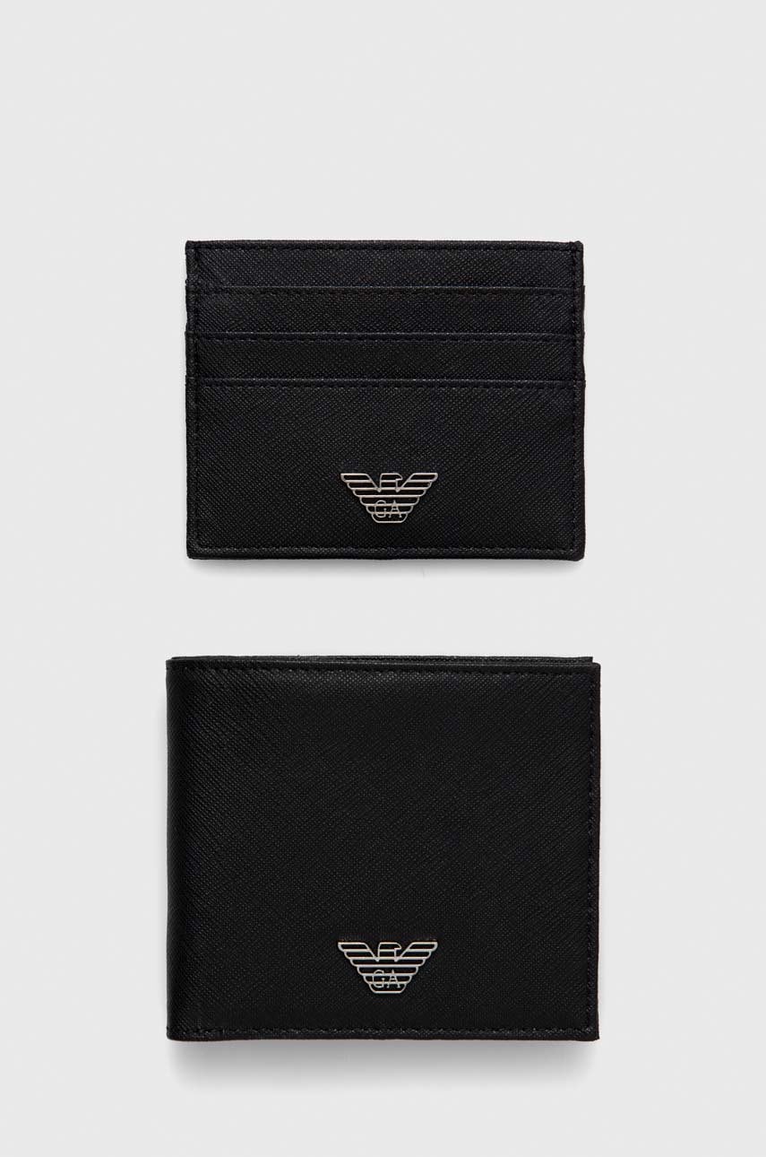 Emporio Armani  Kožená peněženka a držák na karty