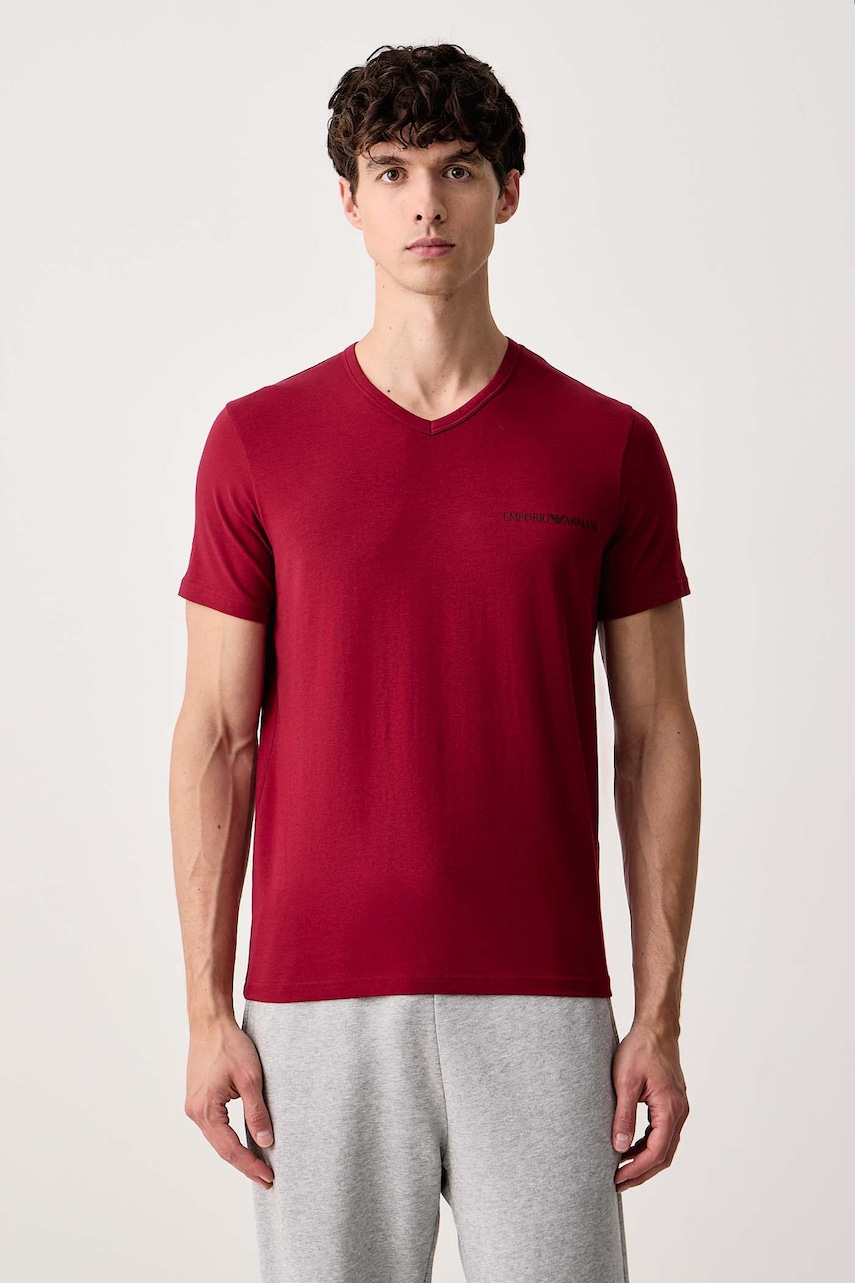 Emporio Armani Underwear  loungwear tričko pánské bavlněné s elastanem 2-pack