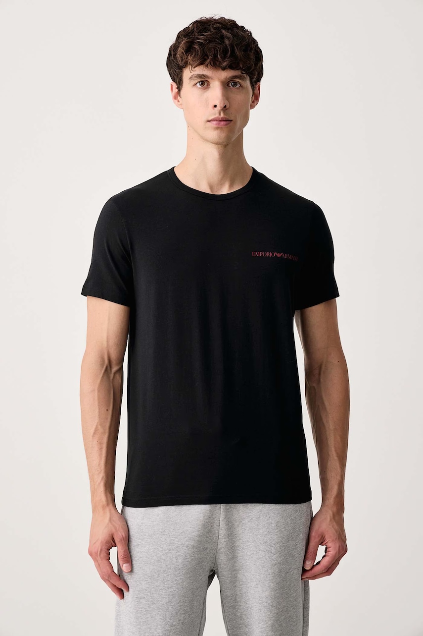 Emporio Armani Underwear  loungwear tričko pánské bavlněné s elastanem 2-pack